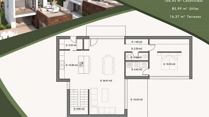 Villa with 3 bedroom in town 279298