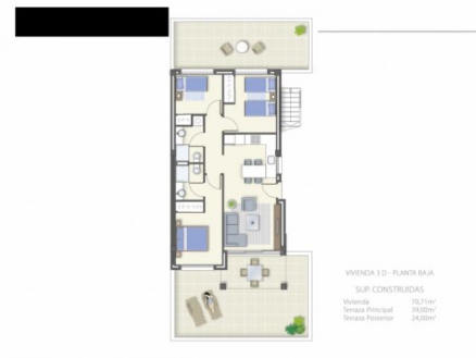 Apartment with 2 bedroom in town 281609